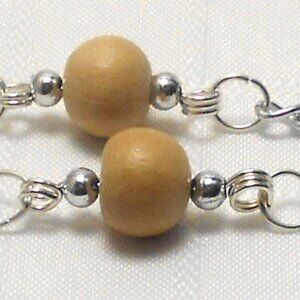 No. 53- Two handmade eyeglass chains, silver color